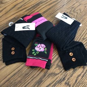 New Betsy Johnson socks. (2 Pairs) also 2 additional socks of various brands.
